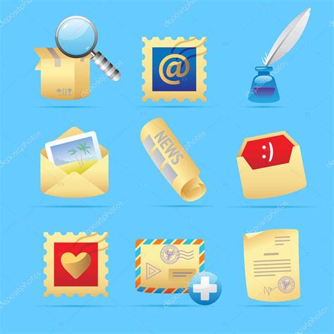 Icons For Postal Services Stock Vector Image By ©ildogesto 7685934