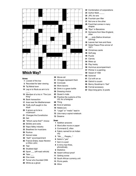 Weekly Themed Crossword Bvnwnews Printable Crossword