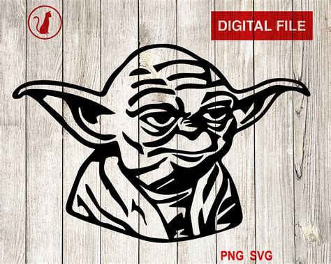 Yoda Svg Star Wars Svg Yoda Clip Art Starwars Svg Files For Etsy The