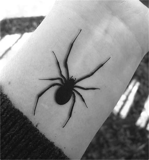Temporary Tattoo Spider Tattoos Fake Tattoos Black Widow Etsy
