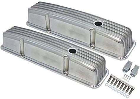 Chevrolet Sbc Retro Finned Aluminum Tall Valve Covers 283 327 350 383