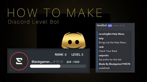 How To Make A Discord Level Bot Free Code Youtube