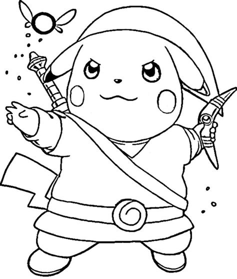 Ninja Pikachu Coloring Page Download Print Or Color Online For Free