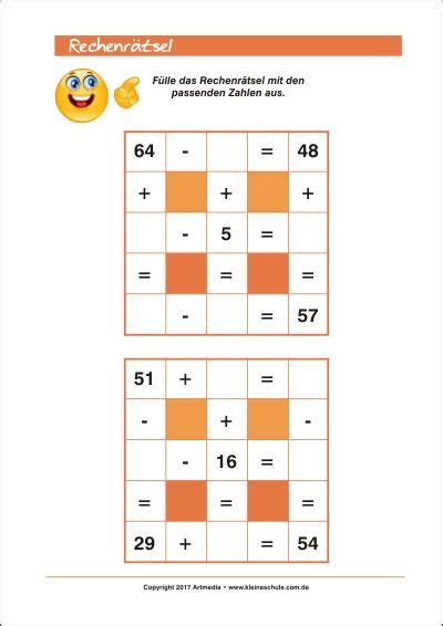 Auf amazon.de ist es bequem möglich bequem knobelaufgaben mathe klasse 3 ordern. Mathe kann Spaß machen! Rechenrätsel Training für Kinder ...