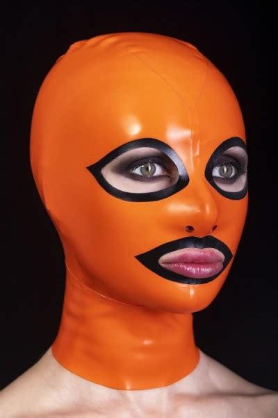 Latex Maske Mit Kontrasträndern Latexmasken Basic Latexmasken Latexkleidung Fetisch