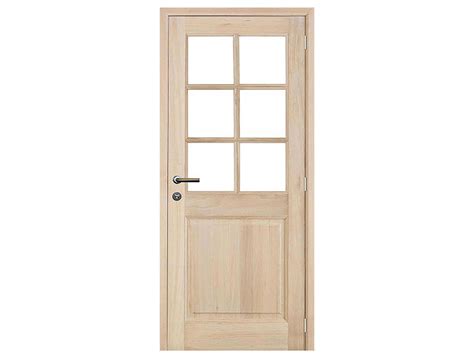 Solid Forte Oak porte intérieure vitrée 201x78 cm chêne brun clair | Hubo