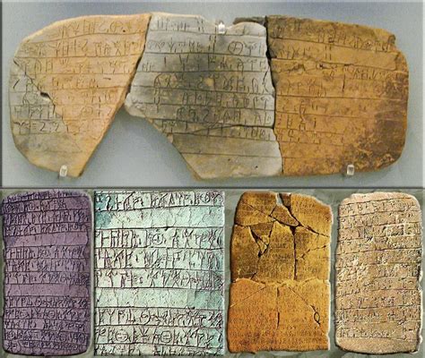 Linear B Tablets From Pylos Used By Ventris To Decipher Language As Greek 13th Century Bce