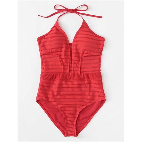 striped halter swimsuit red swimsuits halter swimsuits halter one piece swimsuit