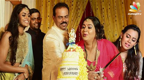 Actress Radha 25th Wedding Anniversary Celebrations Daughters