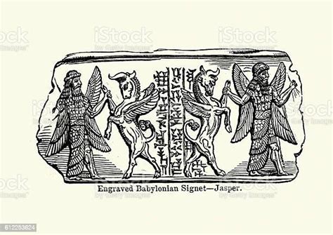 고대 바빌로니아 예술 바빌로니아에 대한 스톡 벡터 아트 및 기타 이미지 바빌로니아 쐐기뼈 가공의 인물 Istock