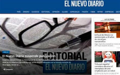 El Nuevo Diario Nicaragua Deja De Publicarse Gobierno Daniel Ortega