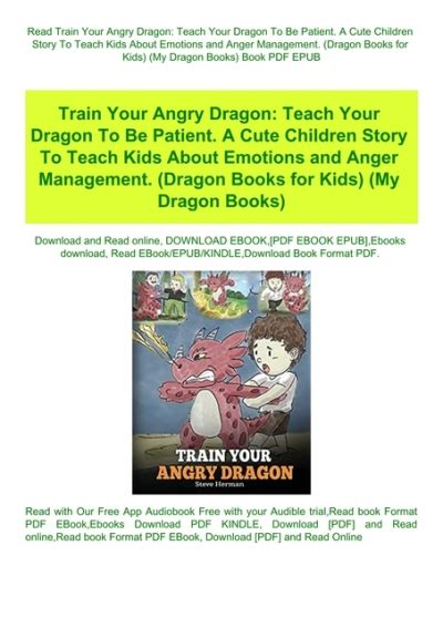 Read Train Your Angry Dragon Teach Your Dragon To Be Patient A Cute