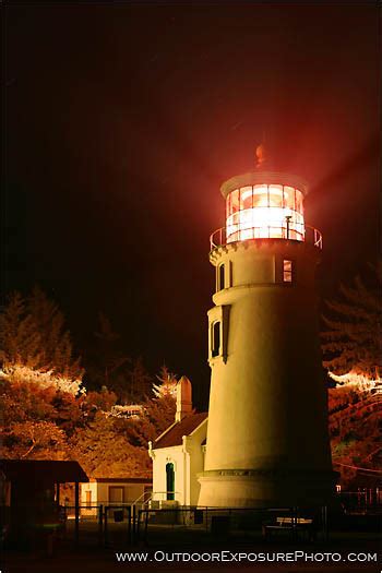 Umpqua River Lighthouse At Night Winchester Bay Oregon Sean Bagshaw
