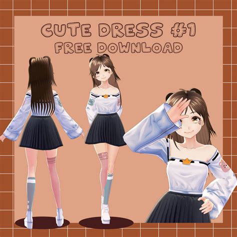 Vroid Cute Dress 1 Free Download By Himepie On Deviantart