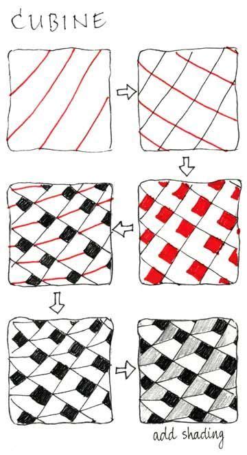 Draw a straight, horizontal line using a ruler. News from Zentangle | Zentangle patterns, Tangle art ...