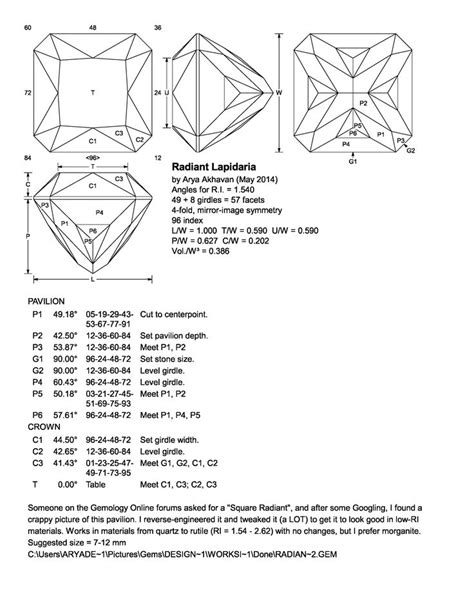 52 Best Faceting Diagrams Images On Pinterest Gems Gemstones And