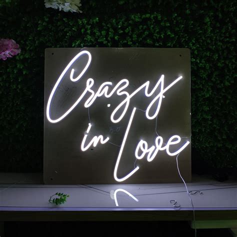 Led Neon Sign Crazy In Love Sparkled Uk