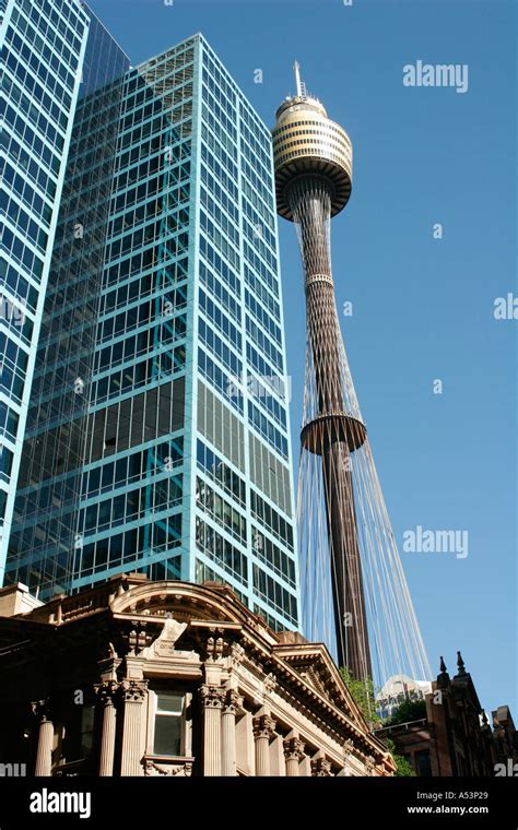 Sydney Tower In Australia 1000 Feet High Stock Photo Alamy
