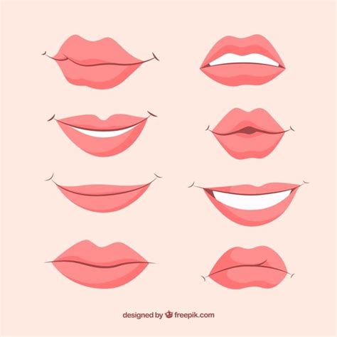 Premium Vector Beautiful Lips Set Lips Illustration Lips Drawing