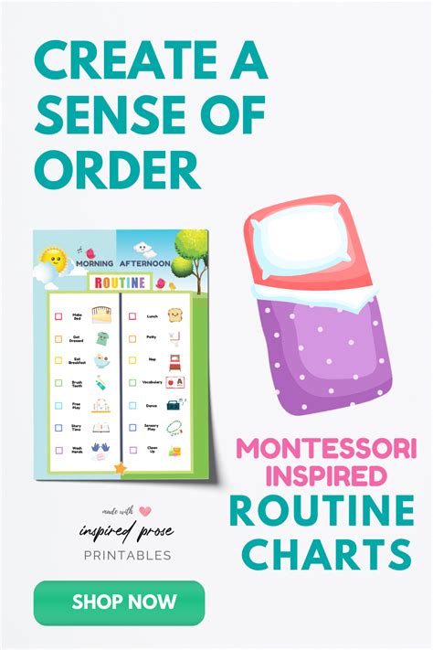 Montessori Schedule Daily Routine Chart Printable Editable Daily