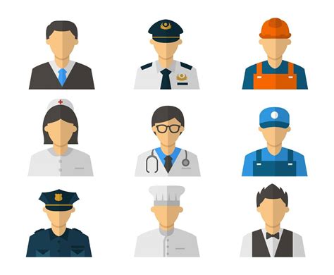 Free People Profession Icons Vector Vector Art & Graphics | freevector.com