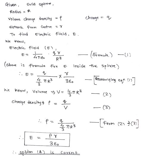 A Solid Sphere Of Radius R Carries A Uniform Volume Charge Density P
