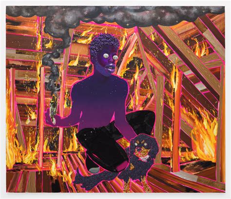 Close To Home Devan Shimoyama On His Glimmering Incisive Portraits At Kavi Gupta Gallery In