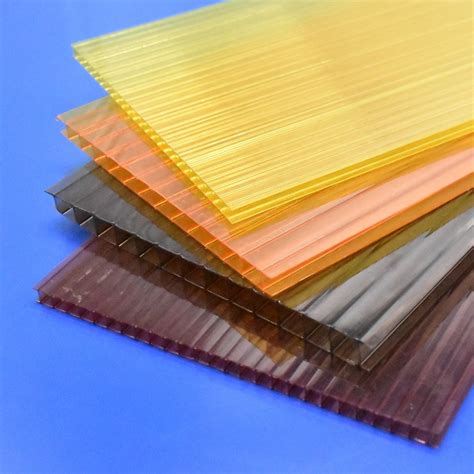 China 4mm Tinted Colored Lowes Polycarbonate Pc Panels Hollow Roofing Sheet Price China