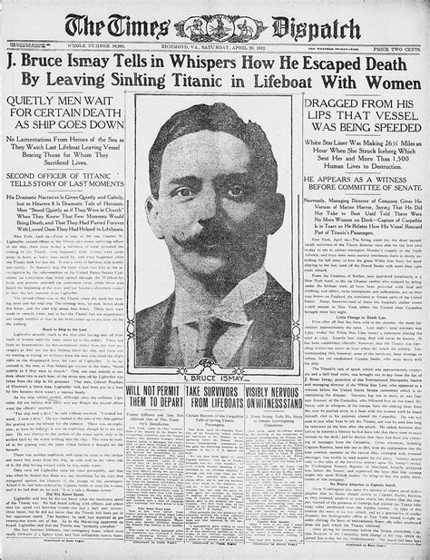 Titanic Sinking From Newspaper