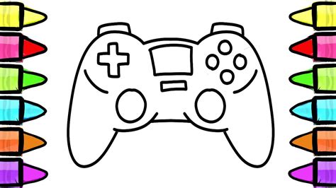 How To Draw Gamepad Console Controller Coloring Book For Children
