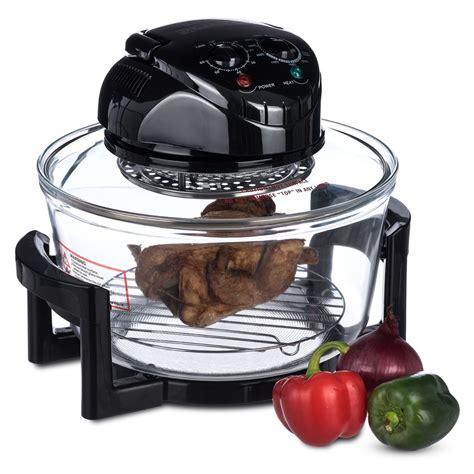 L Halogen Air Fryer Rotary Convection Oven Multi Cooker Low Fat Health Black Ebay