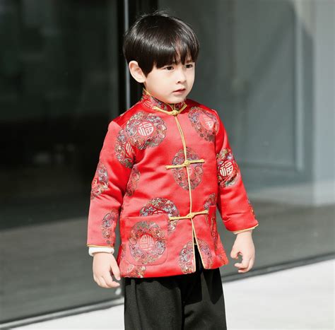 Traditional Chinese Festival Fu Tang Padded Clothing For Boys