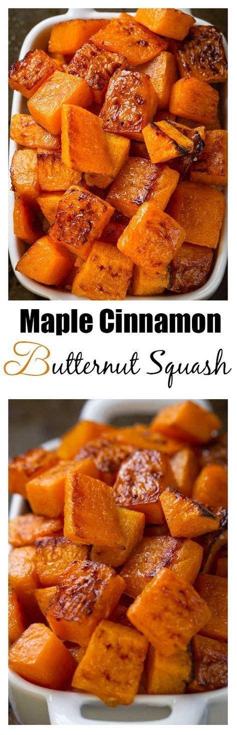 Maple Cinnamon Roasted Butternut Squash Makes An Easy Healthy