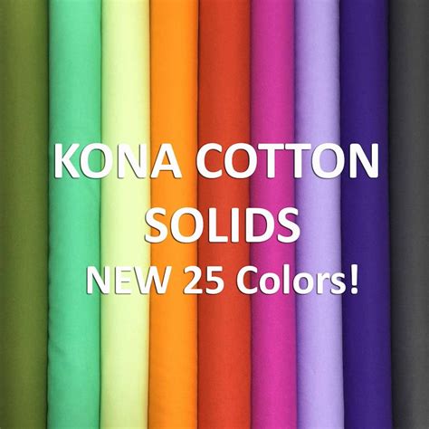 Robert Kaufman Kona Cotton Solid New Colors By The Etsy