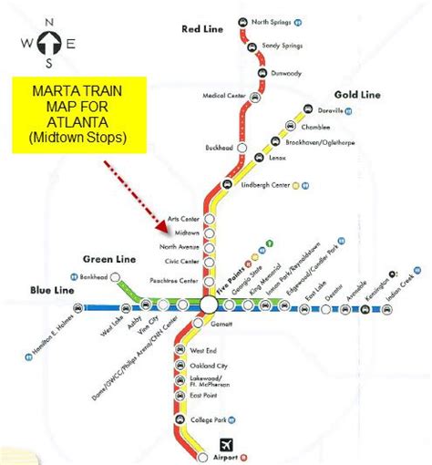 Marta Train Service In Midtown Atlanta Midtown Subway Map