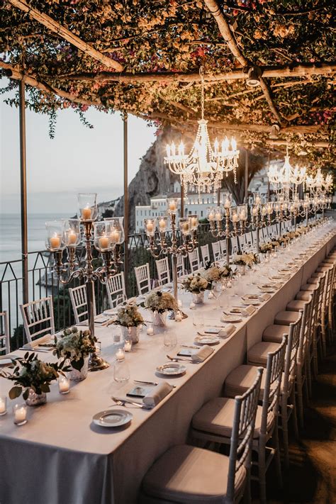 Stunning Amalfi Coast Wedding Sunset Reception Casamento Italiano