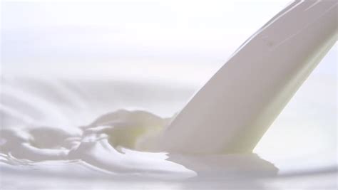 Pouring Milk Closeup Milk Splash Slow Motion Footage 240 Fps High