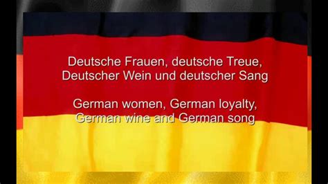 Das Deutschlandlied Germany National Anthem With German And English