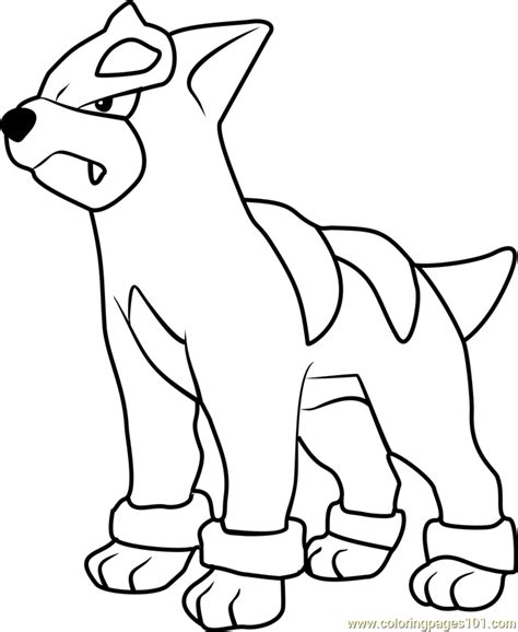 Select from 35870 printable crafts of cartoons, nature, animals, bible and many more. Houndour Pokemon printable coloring page for kids and adults