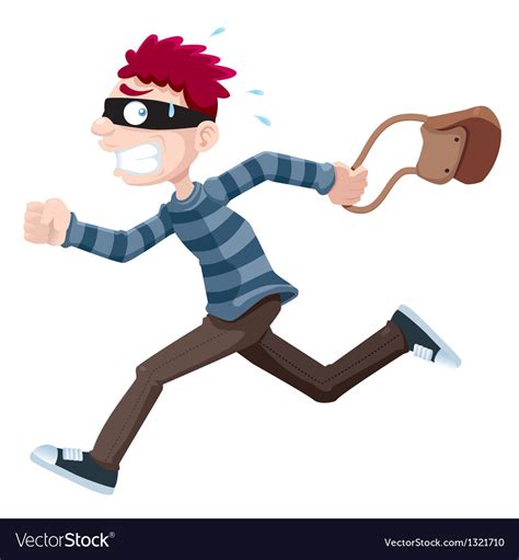 Thief Running Royalty Free Vector Image Vectorstock