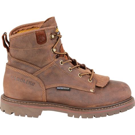 Carolina Mens 6in Waterproof Work Boots Brown Size 10 Model