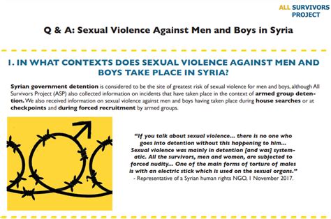Q And A On Sexual Violence Against Men And Boys In The Syrian Arab