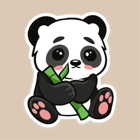 Panda Br Zeichnen Leicht En 2023 Pegatinas Bonitas Pegatinas Kawaii
