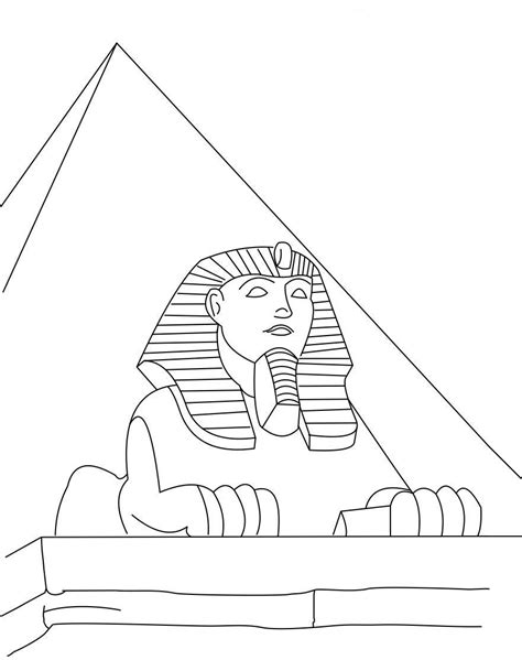 Sphinx Of Egypt Coloring Page - Free Printable Coloring Pages for Kids