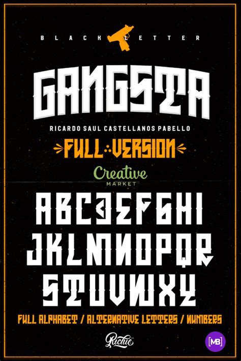 10 Original Gangsta Fonts In 2021 For Every Taste And Purposes