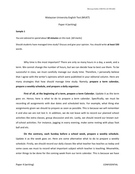 To do muet report writing, the focus should be given more on producing syntheses from the given stimuli or providing relevant analyses. Sample essay muet writing - South Florida Painless Breast ...