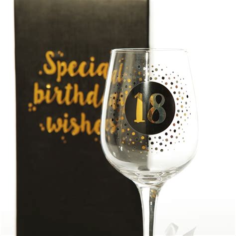 Personalised Black And Gold 18th Birthday Wine Glass Etsy Australia