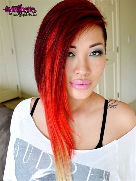 Asian Dyed Hair Skinny Nude Women
