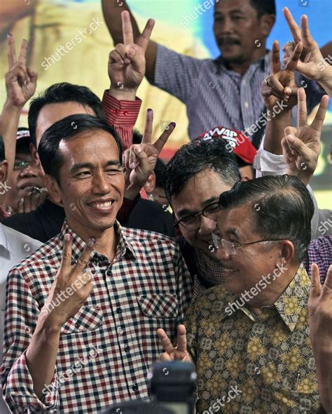 Joko Widodo Jusuf Kalla Indonesian Presidential Editorial Stock Photo
