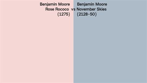 Benjamin Moore Rose Rococo Vs November Skies Side By Side Comparison